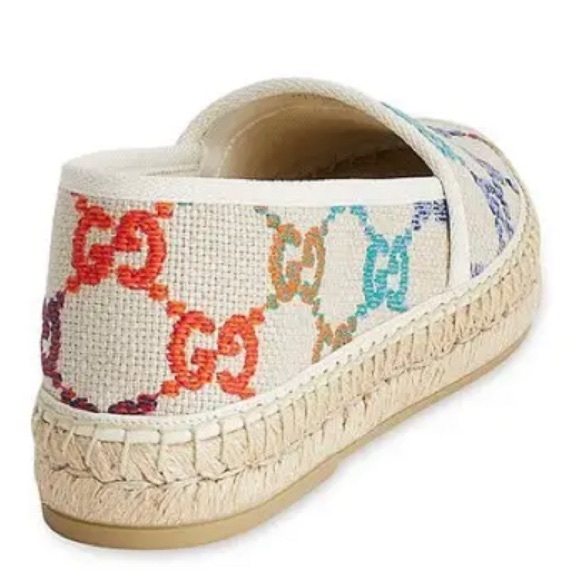 Gorgeous & Authentic GUCCI Logo Printed Canvas Espadrilles Size 38 (Will trade!) - Picture 5 of 16